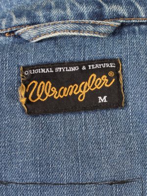 Vintage Wrangler Denim Jacket USA Printed M Blue -DJ1487-101807