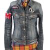 Denim Jacket Lee Vintage Union Runners Printed L Blue -DJ1495-0