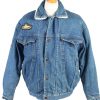 Vintage Joy Denim Jacket Sherpa L Blue -DJ1504-0