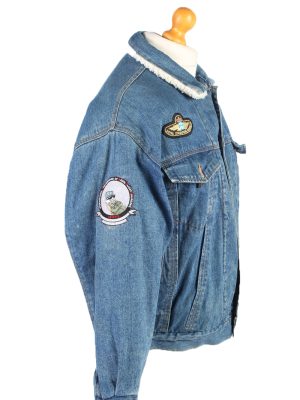 Vintage Joy Denim Jacket Sherpa L Blue -DJ1504-103495