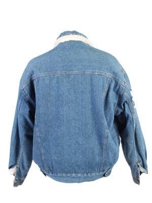 Vintage Joy Denim Jacket Sherpa L Blue -DJ1504-103496