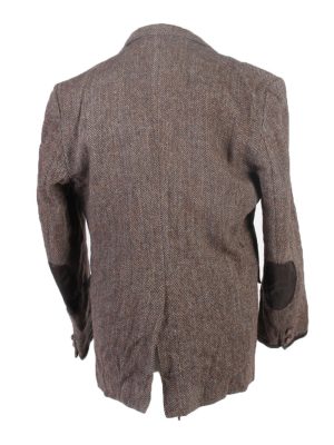 Vintage Harris Tweed Roger David Herringbone Blazer Jacket Size 44 Brown HT2542-102244