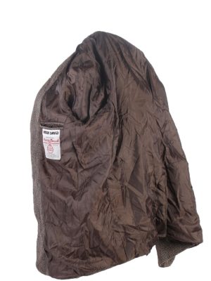 Vintage Harris Tweed Roger David Herringbone Blazer Jacket Size 44 Brown HT2542-102245