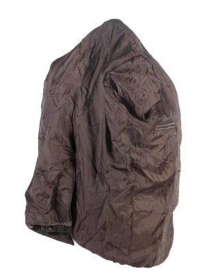 Vintage Harris Tweed Roger David Herringbone Blazer Jacket Size 44 Brown HT2542-102246