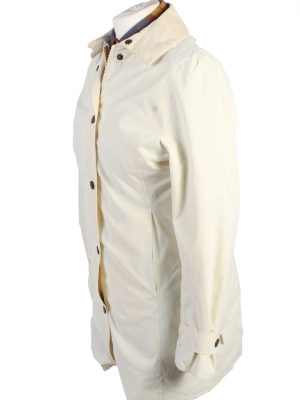 Vintage Barbour Coat Jacket Women Waterproof S White -C1384-104169