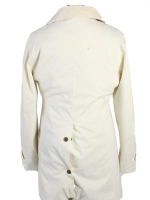Vintage Barbour Coat Jacket Women Waterproof S White -C1384-104170