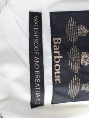 Vintage Barbour Coat Jacket Women Waterproof S White -C1384-104171