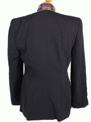 Vintage Escada Ladies Blazer Jacket Designer M Black -C1394-104225