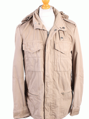 Vintage Tommy Hilfiger Coat Jacket Casual M Beige -C1416-0