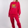 Vintage Model Tracksuits Set Top Bottom L Pink -SW2214-0