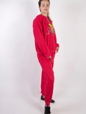 Vintage Model Tracksuits Set Top Bottom L Pink -SW2214-105769
