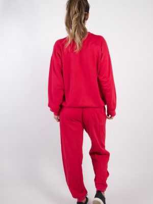 Vintage Model Tracksuits Set Top Bottom L Pink -SW2214-105770