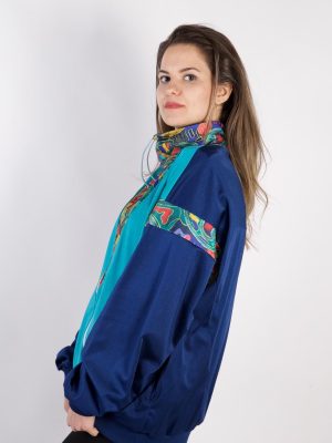 Vintage Slovakia Trikota Tracksuits Top Shell Sportlife Style XL Navy -SW2327-106127