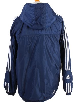 Vintage Reversible Puffer Coat Adidas L Navy -C1471-106853