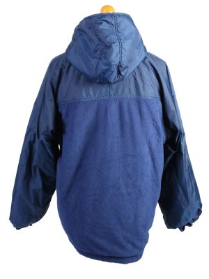 Vintage Reversible Puffer Coat Adidas L Navy -C1471-106856