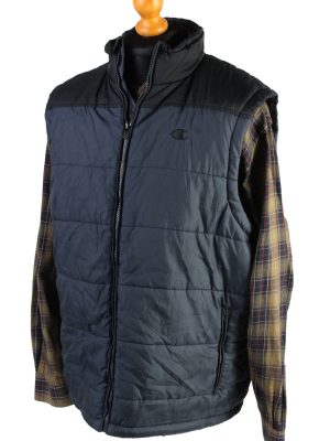 Vintage Champion Sleeveless Puffer XL Navy -C1524-107067