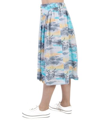 Vintage Classic Women`s Skirt Elastic Waisted Multi Coloured SK044-111316