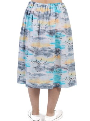 Vintage Classic Women`s Skirt Elastic Waisted Multi Coloured SK044-111317