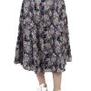 Vintage Flower Printed Women`s Skirt Multi Coloured SK047-0