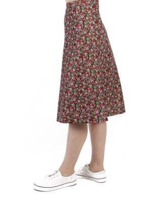Vintage Casual Women`s Skirt Multi Coloured SK050-111292