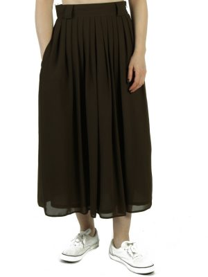 Vintage Summer Fancy Women`s Skirt Khaki SK060-0