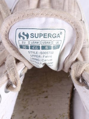 Vintage Superga Adults Cotu Classic Low-Top Trainers Unisex UK 3,5 Beige S736-116245
