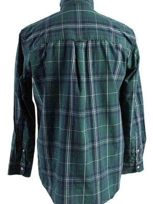 Vintage Mens Chaps Checkered Printed Long Sleeve Shirts M Green SH3906-115165