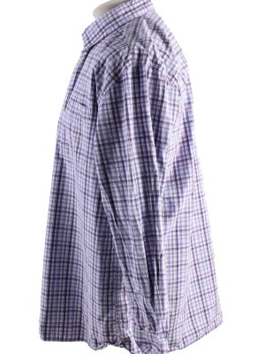 Vintage Mens Tommy Hilfiger Checkered Printed Long Sleeve Shirts XL Lilac SH3911-115184