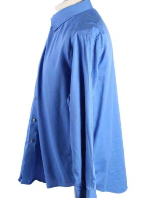 Vintage Mens Calvin Klein Slim Fit Non Iron Long Sleeve Shirts XL Blue SH3926-115244