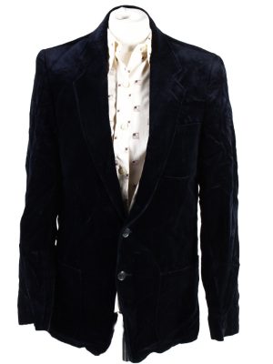 Vintage Viersener Lamt Soft Velvet Jacket 182 Dark Blue -C1631-0