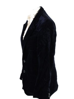 Vintage Viersener Lamt Soft Velvet Jacket 182 Dark Blue -C1631-117877