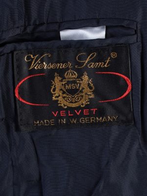 Vintage Viersener Lamt Soft Velvet Jacket 182 Dark Blue -C1631-117879