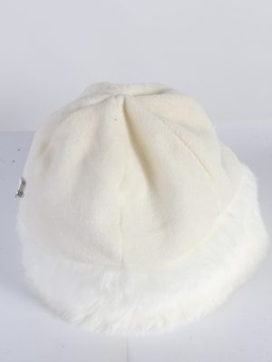 Vintage Fur Russian Style Genuine Hat White HAT497-118015