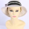 Vintage Mayser Modell Trilby Hat White 90S With Feather HAT583-0