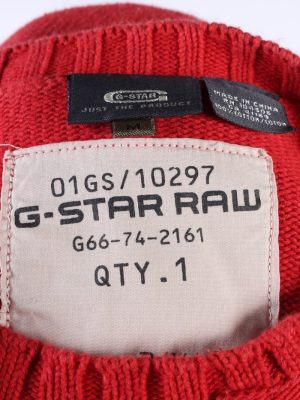 Vintage GStar Pullover Jumper M Red -IL1858-118445