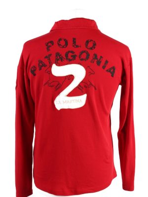 Vintage La Martina Polo Sweatshirt Boys Long Sleeve Tops XL Red -PT1200-117894