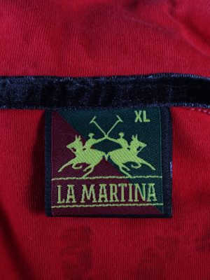 Vintage La Martina Polo Sweatshirt Boys Long Sleeve Tops XL Red -PT1200-117895