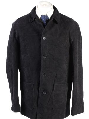 Vintage At Company Soft Velvet Blazer Jacket XL Black -C1734-0