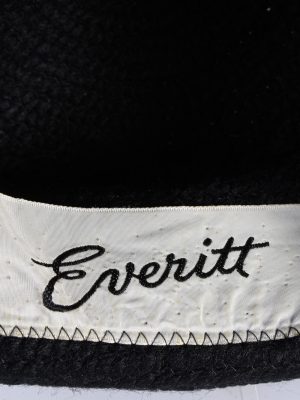 Vintage Everitt Knit Winter Hat With Belt Warmest 1990s Navy - HAT605-119346
