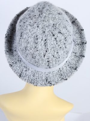 Vintage Knit Winter Hat With Stylish Belt 1990s Smart Multi - HAT612-119322