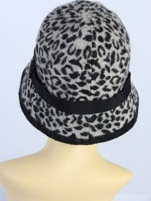 Vintage Knit Winter Hat With Stylish Belt 1990s Multi - HAT622-119283