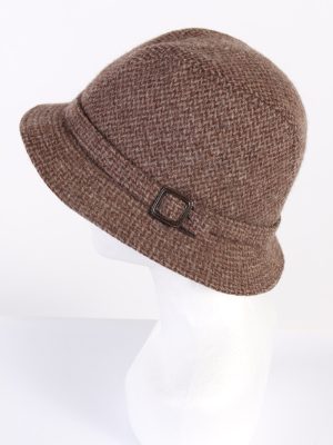 Vintage CTH 1990s Fashion Winter Hat Brown HAT691-120258