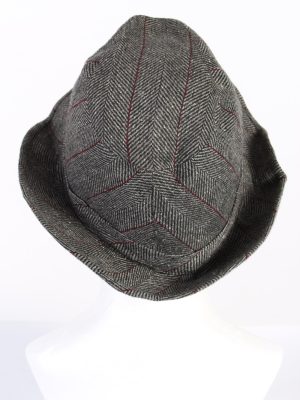 Vintage C&A Canda 1980s Fashion Trilby Hat Grey HAT742-120458