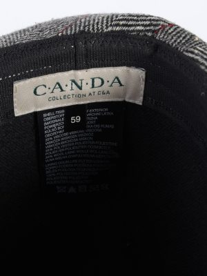 Vintage C&A Canda 1980s Fashion Trilby Hat Grey HAT742-120459