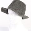 Vintage C&A Canda 1980s Fashion Trilby Hat Grey HAT742-0