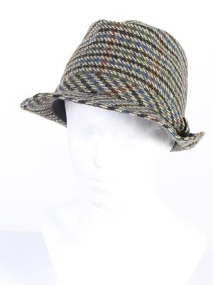 Vintage Yorn 1980s Fashion Trilby Hat Multi HAT793-0
