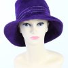Vintage 1990s Fashion Trilby Winter Hat Purple HAT844-0