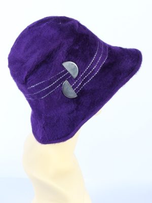Vintage 1990s Fashion Trilby Winter Hat Purple HAT844-121272