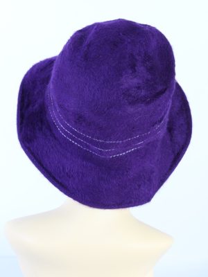 Vintage 1990s Fashion Trilby Winter Hat Purple HAT844-121273