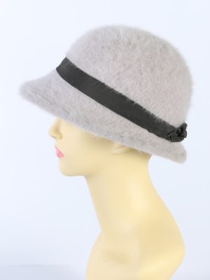 Vintage 1990s Fashion Trilby Winter Hat Beige HAT845-121268